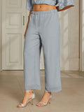 Dusty Blue Chiffon Trousers
