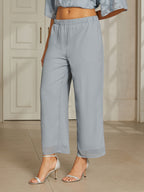 Dusty Blue Chiffon Trousers