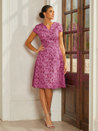 Embroidered Jacquard Midi Dress