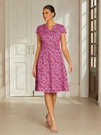 Embroidered Jacquard Midi Dress