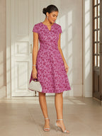 Embroidered Jacquard Midi Dress
