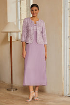 Floral Chiffon Jacket Dress Set