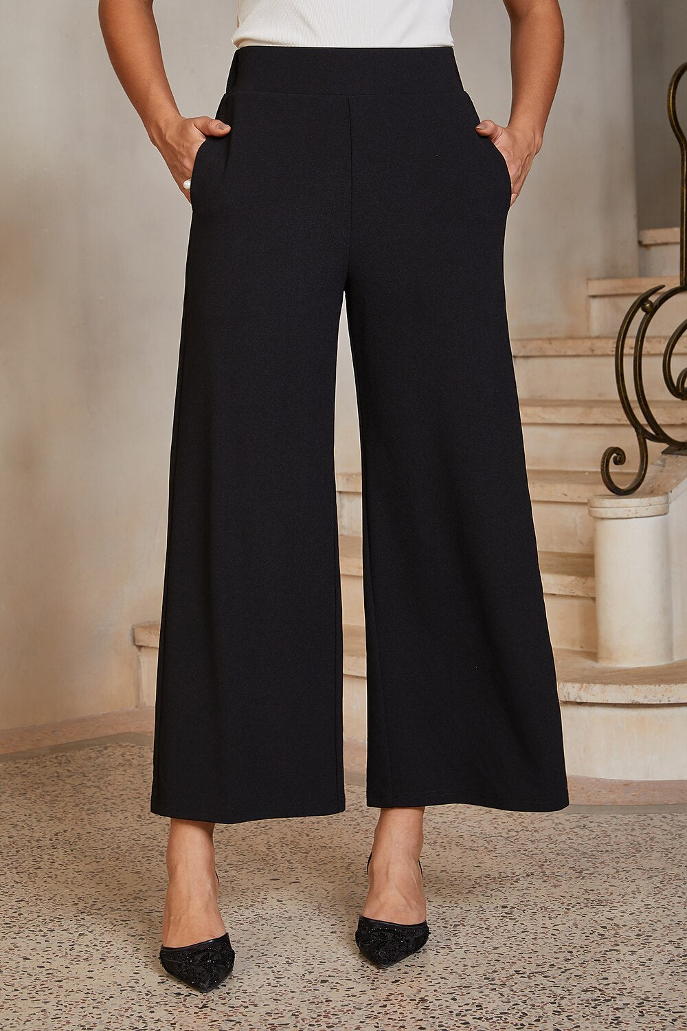 Tailored Stretch Ankle Trousers