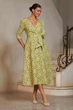 Jacquard Bow Midi Dress