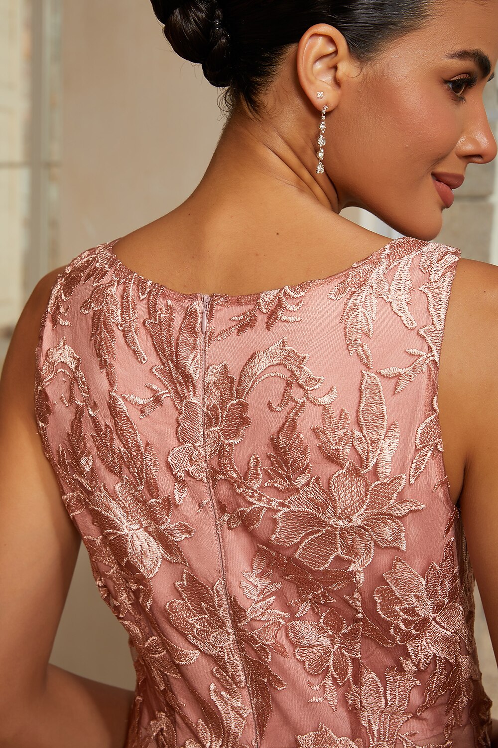 Lace Overlay Two-Piece Midi Set