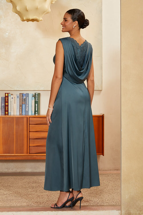 Beaded Lace Empire Gown