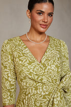 Jacquard Bow Midi Dress
