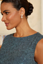 Beaded Lace Empire Gown