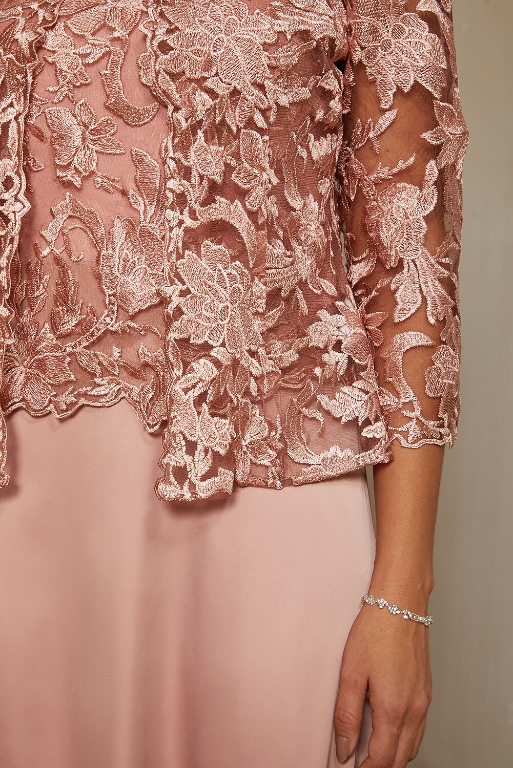 Lace Overlay Two-Piece Midi Set