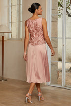 Lace Overlay Two-Piece Midi Set
