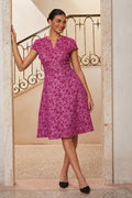 Embroidered Jacquard Midi Dress