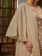 Champagne Lace Jacket Dress Set
