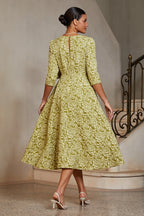 Jacquard Bow Midi Dress