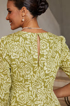 Jacquard Bow Midi Dress