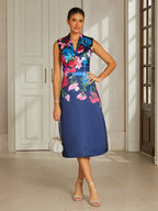 Royal Blue Satin Column Dress