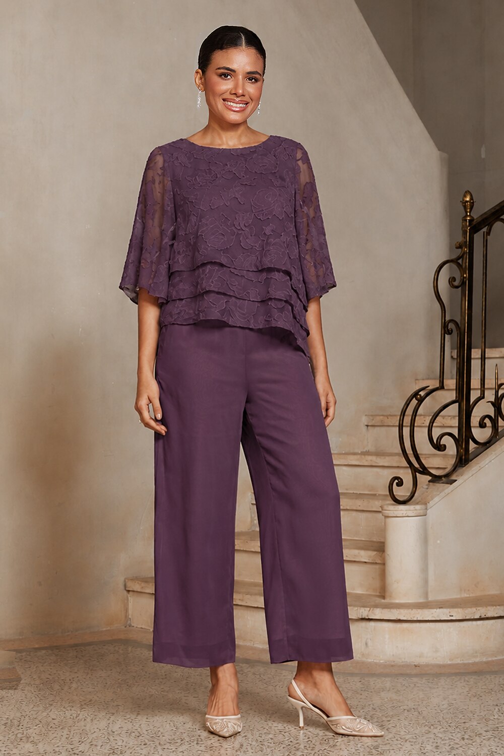 Winter Chiffon Ankle Trousers