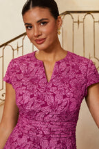 Embroidered Jacquard Midi Dress