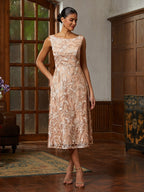 Champagne Lace Jacket Dress Set