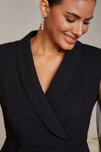 Glitter Illusion-Sleeve Blouse