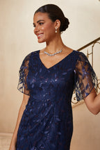 Glitter Lace Trumpet Gown