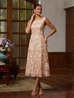 Champagne Lace Jacket Dress Set