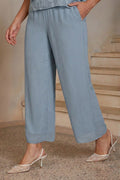 Dusty Blue Chiffon Trousers