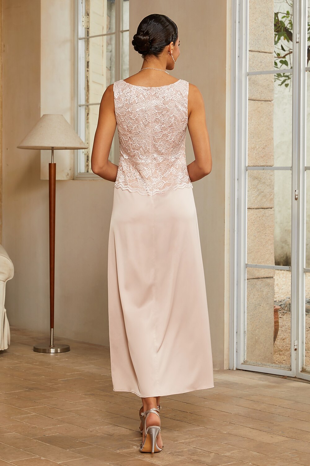 Sequin Lace Jacket Dress Set