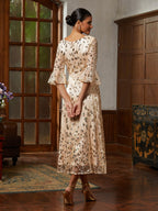 Champagne Sequin Lace Gown