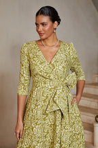 Jacquard Bow Midi Dress