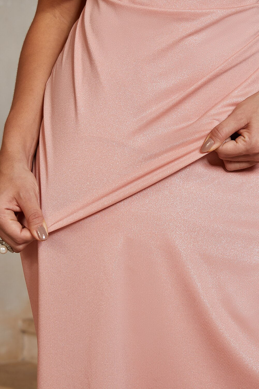Crystal-Embellished Column Gown