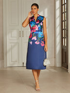 Royal Blue Satin Column Dress